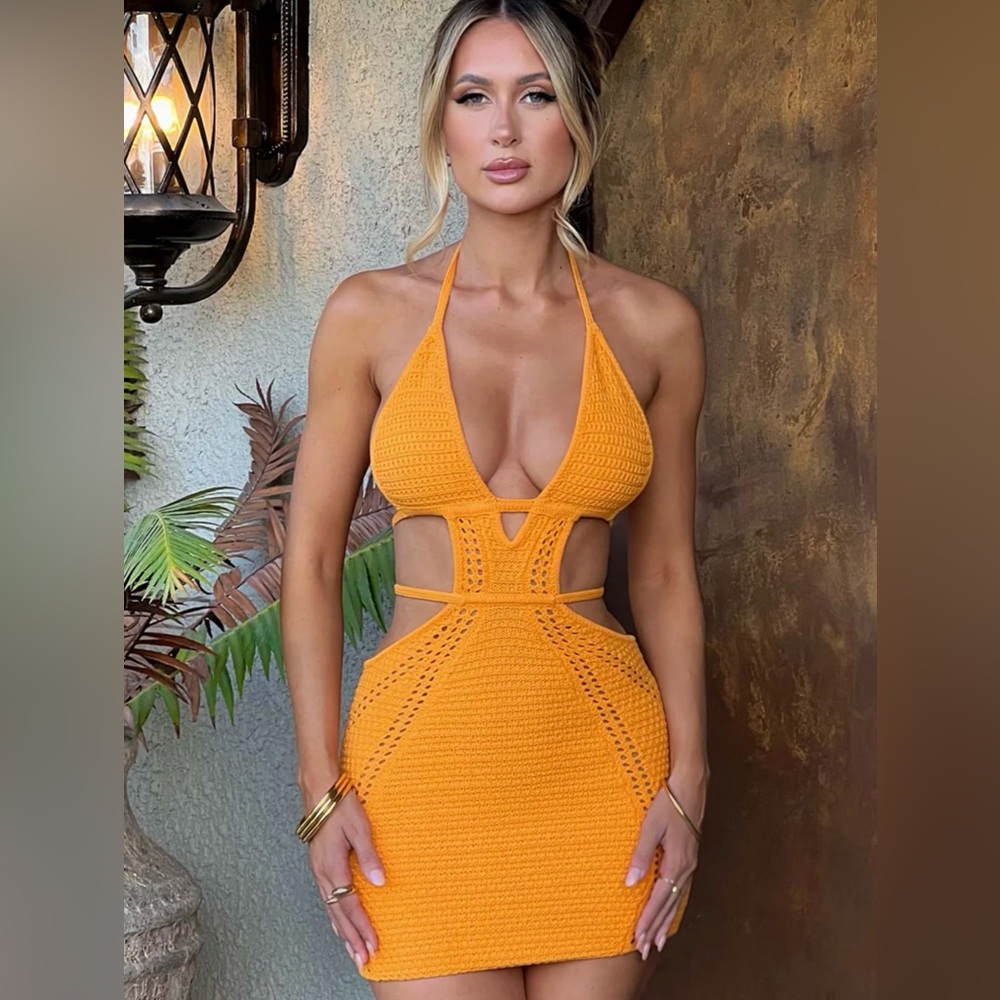 MINI-DRESS TANGERINE
